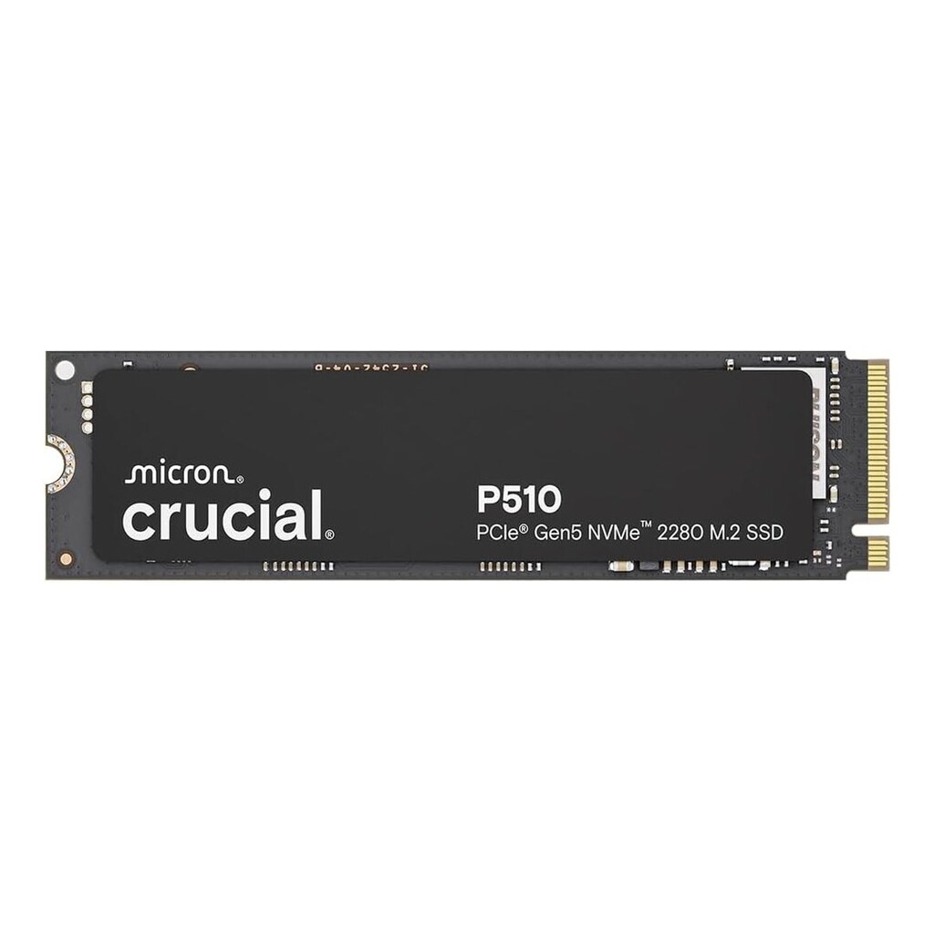 Crucial SSD NVMe P510 2TB Gen5, até 10.000 MB/s, SSD PCIe 5.0 M.2 2280, unidade de estado sólido interna, compatível com laptop, desktop + software Acronis - CT2000P510SSD8-01