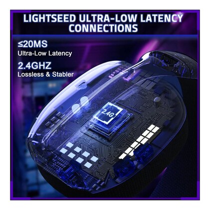 Fone Headset Gamer Attack Shark L80 Pro Tri-Mode (Bluetooth 5.3, 2.4GHz e P2) Microfone Removível Cancelamento de Ruído Drivers 40mm — imagem 4