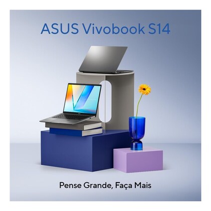 Notebook ASUS Vivobook S14 IA PC, Core Ultra 7, 16 GB, 512 GB, Linux, 14'' Nivel IPS 60Hz, Matte Gray - S3407CA-LY121 — imagem 7