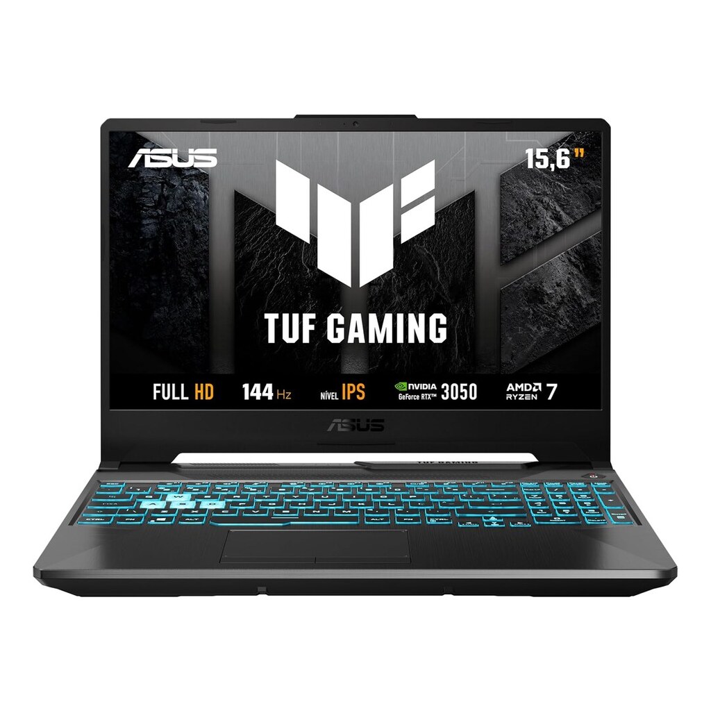 Notebook Gamer ASUS TUF Gaming A15, RTX3050 AMD RYZEN 7, 16 GB, 512 GB SSD, W11 Home, 15.6'' IPS 144Hz, Graphite Black - FA506NCG-HN217W