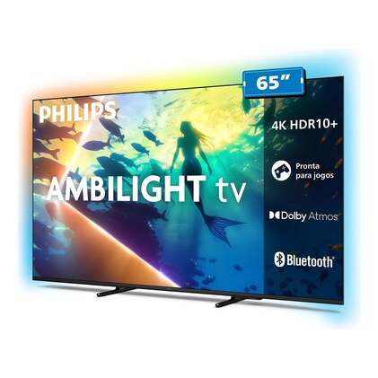 PHILIPS, Smart TV Ambilight 65" 4K, Titan OS, 65PUG8100/78, Comando de Voz, HDR10+/Dolby Atmos, VRR/ALLM, Bluetooth — imagem 3