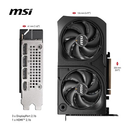 PLACA DE VIDEO NV RTX5060TI 8GB GDDR7 128BITS VENTUS 2X OC PLUS MSI 912-V536-023 — imagem 6