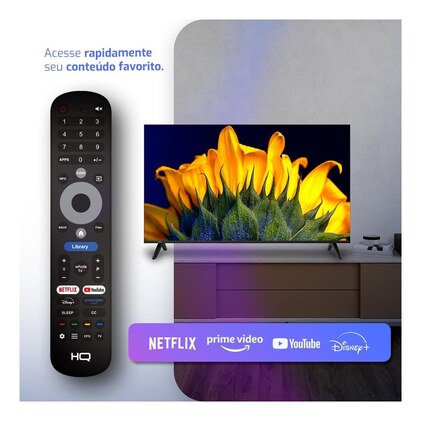 Smart TV HQ QLED 50 Polegadas HQ-QLED50SM 4K Wi-Fi Bluetooth, Dolby Audio, Apps, Netflix, YouTube e Prime Video, 3 HDMI. — imagem 6