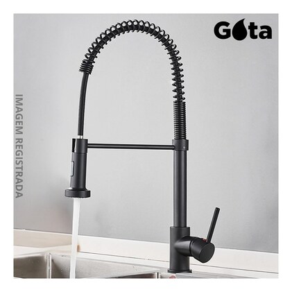 Torneira Gourmet Para Cozinha Água Fria preto fosco — imagem 4