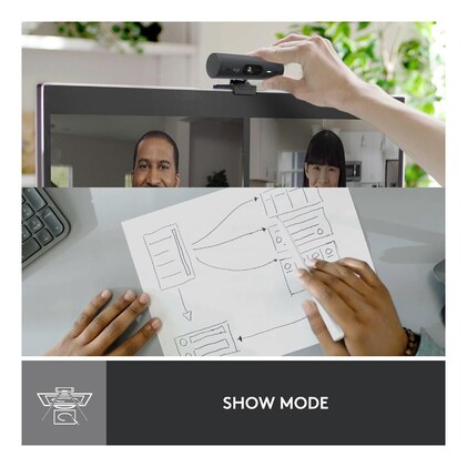Webcam Full HD Logitech Brio 500, Câmera para PC com Microfones Duplos, Privacidade Integrada, RightLight 4 e Enquadramento Automático - Grafite — imagem 10